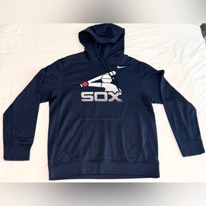 Nike Chicago White Sox Hoodie Navy Blue Retro MLB Logo Hoodie Medium Therma-Fit